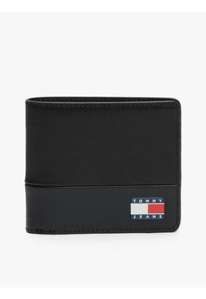 Billetera Negra Heritage Con Logo Tommy Hilfiger