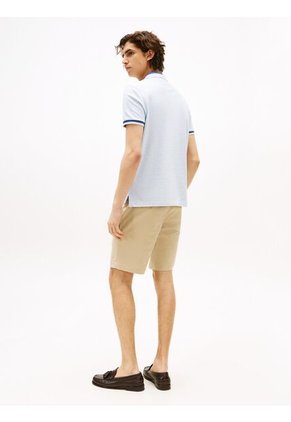 Polo Azul De Corte Regular Con Ribeteado Tommy Hilfiger