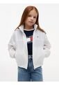 Chaqueta Blanca De Cuello Alto Con Logo Tommy Hilfiger de Tommy Hilfiger