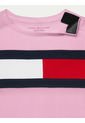 Camiseta Niña Rosada Con Logotipo De Bandera Adaptive Tommy Hilfiger de Tommy Hilfiger