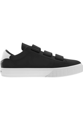 Tenis Negro De Cuero Con Cierre De Velcro Tommy Hilfiger