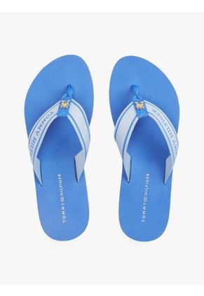 Sandalias Azul Con Inscripción Tonal En Tiras Tommy Hilfiger