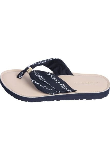 Sandalias Azul Elevadas Con Logo Tommy Hilfiger