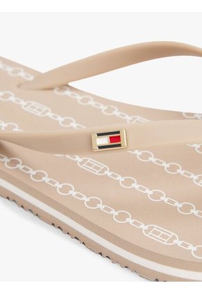 Sandalias Beige Con Logo Esmaltado Tommy Hilfiger