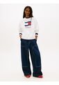 Buzo Blanco Holgado De Felpa Con Logo Ondulante Tommy Jeans de Tommy Hilfiger