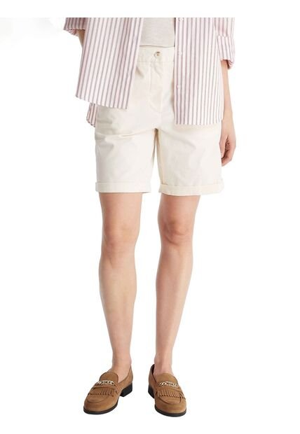 Bermudas Blanco De 9 De Corte Slim Tommy Hilfiger
