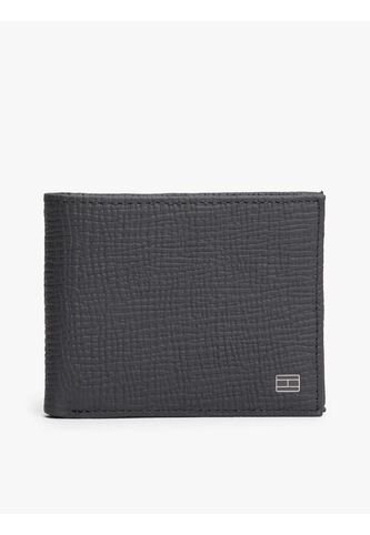 Billetera Gris De Cuero Con Inscripción Tommy Hilfiger Tommy Hilfiger