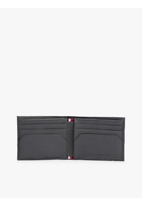 Billetera Gris De Cuero Con Inscripción Tommy Hilfiger