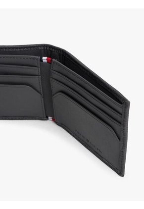 Billetera Gris De Cuero Con Inscripción Tommy Hilfiger