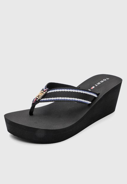 Sandalia Tacón Corrido TOMMY HILFIGER Negro