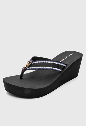 Sandalia Tacón Corrido TOMMY HILFIGER Negro