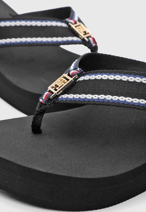 Sandalia Tacón Corrido TOMMY HILFIGER Negro