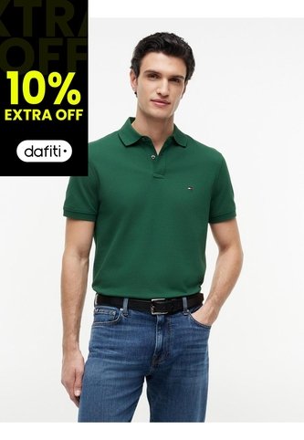 Polo Verde 1985 De Corte Regular Tommy Hilfiger Tommy Hilfiger