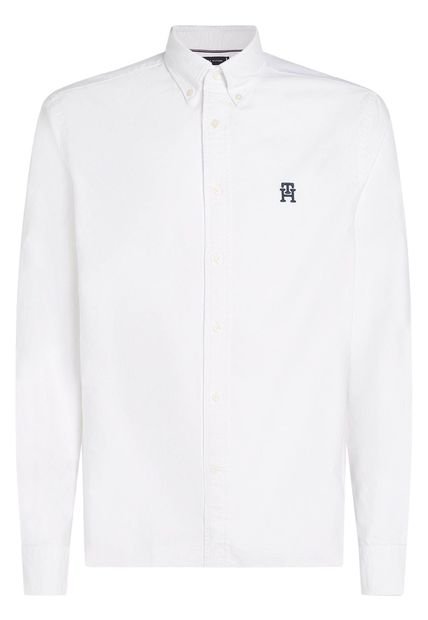 Camisa Blanca Oxford Heritage De Corte Regular Tommy Hilfiger