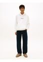 Hoodie Blanco Con Capota Signature De Felpa Tommy Jeans de Tommy Hilfiger
