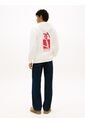 Hoodie Blanco Con Capota Signature De Felpa Tommy Jeans de Tommy Hilfiger