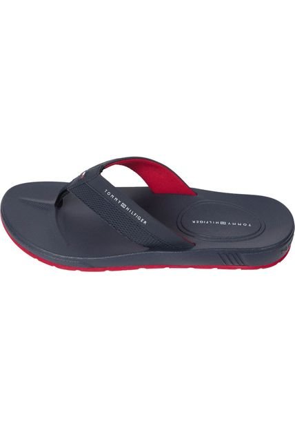 Sandalias Azul Con Logo En Tiras Texturizadas Tommy Hilfiger