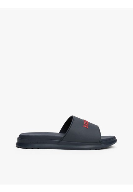 Sandalias Azul Con Logo Texturizado Tommy Hilfiger