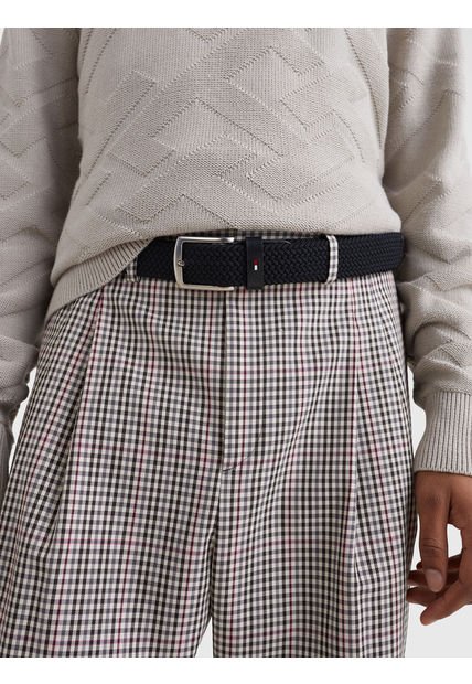 Cinturón Denton Textil Trenzado Hombre Negro Tommy Hilfiger