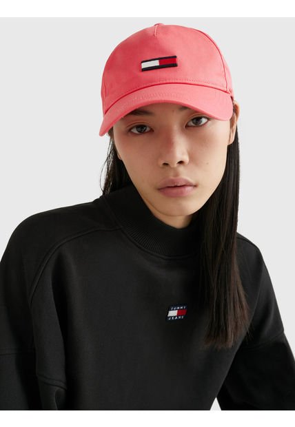 Gorra De Béisbol Con Logo Bordado Mujer Rosa Tommy Hilfiger