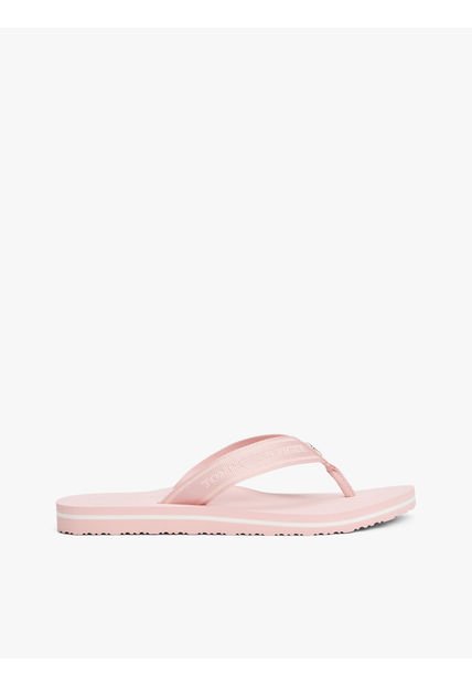 Sandalias Rosa Con Inscripción Tonal En Tiras Tommy Hilfiger