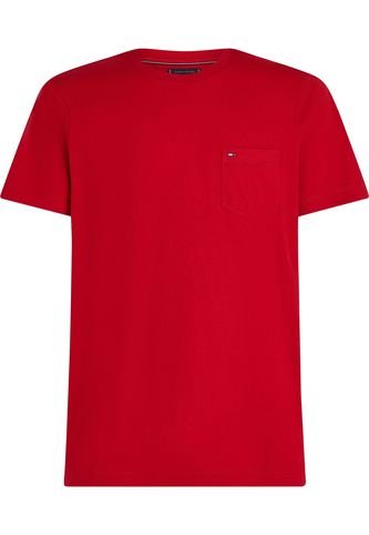 Camiseta Roja De Cuello Redondo Con Bolsillo Tommy Hilfiger Tommy Hilfiger