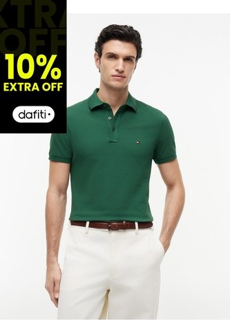 Polo Verde De Corte Slim 1985 Tommy Hilfiger Tommy Hilfiger