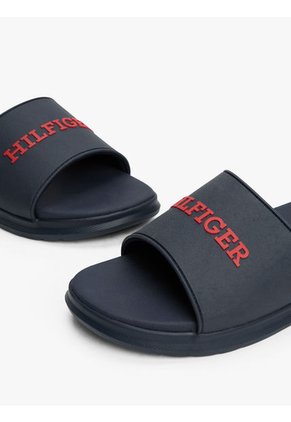 Sandalias Azul Con Logo Texturizado Tommy Hilfiger