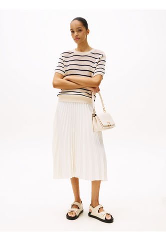 Saco De Rayas Tejido De Croché Con Punto Pointelle Tommy Hilfiger Tommy Hilfiger