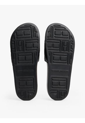 Sandalias Negro Con Monogramas TH En Relieve Tommy Hilfiger