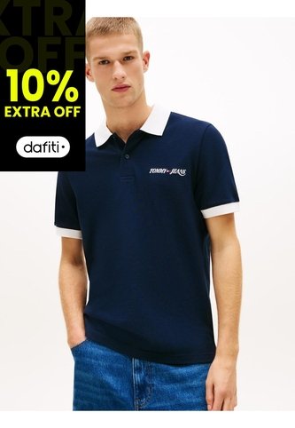 Polo Multicolor De Piqué Regular Con Logo Bordado Tommy Jeans Tommy Hilfiger