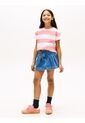 Camiseta Roja Essential Holgada De Rayas Con Logo Tommy Hilfiger de Tommy Hilfiger