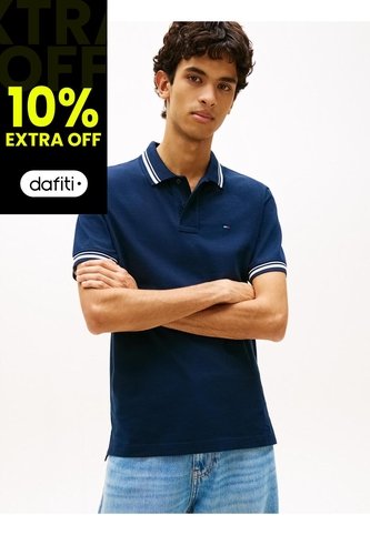 Polo Multicolor De Corte Regular Ribeteado Con Logo Tommy Jeans Tommy Hilfiger