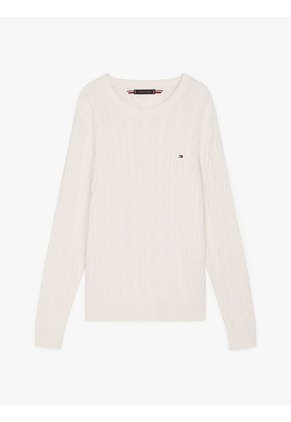 Saco Blanco Classics De Punto Trenzado Tommy Hilfiger