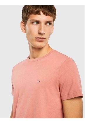 Camiseta Rosada Slim Fit En Algodón Para Hombre Tommy Hilfiger