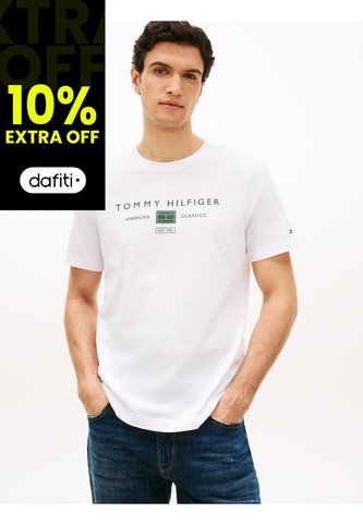 Camiseta Blanca De Punto Con Logo Tommy Hilfiger Tommy Hilfiger