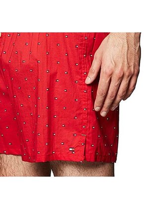 Boxer Suelto Rojo Con Diseño De Microbanderas Tommy Hilfiger