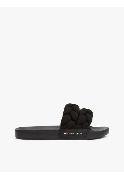 Sandalias Negro Con Tira Trenzada Tommy Hilfiger