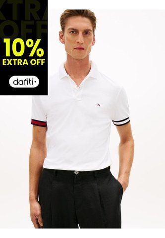 Polo Blanco Slim Con Manga Corta Tommy Hilfiger Tommy Hilfiger