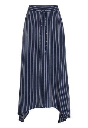 Falda Midi Con Diseño De Rayas Mujer Blanco Tommy Hilfiger