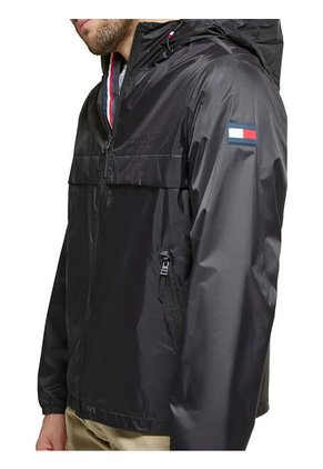 Chaqueta Negra Manga Larga Con Cierre De Cremallera Tommy Hilfiger