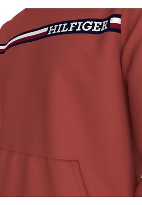 Buzo Rojo De Corte Regular Con Capota Tommy Hilfiger