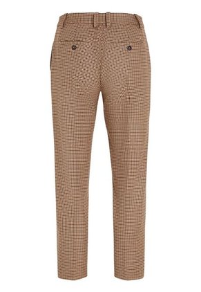 Pantalón Chocolate De Cuadros Recto Y Slim Tommy Hilfiger