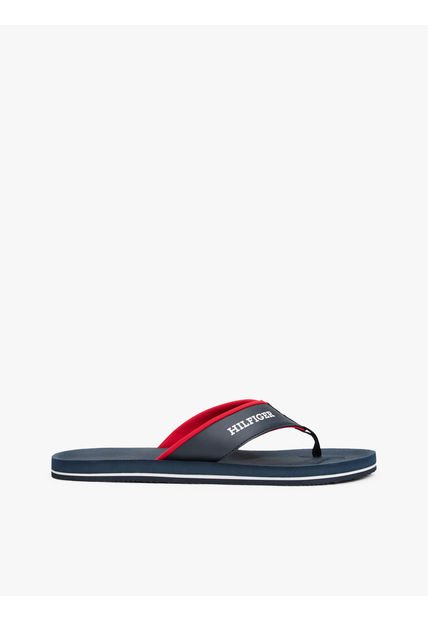 Sandalias Azul Con Tiras Acolchadas E Inscripción Tommy Hilfiger