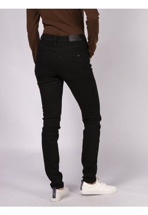 Jeans Negro Denim Como De Corte Skinny Tommy Hilfiger