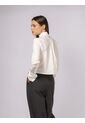 Camisa Blanca Clásica De Corte Cropped Con Manga Larga Tommy Hilfiger de Tommy Hilfiger