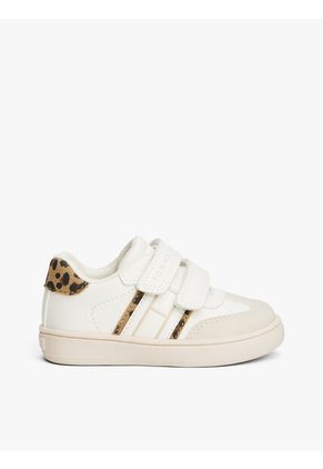 Tenis Blanco De Corte Bajo Con Cierre De Velcro Tommy Hilfiger