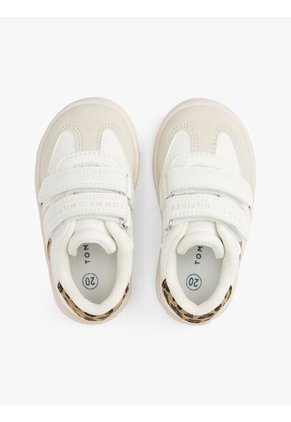 Tenis Blanco De Corte Bajo Con Cierre De Velcro Tommy Hilfiger