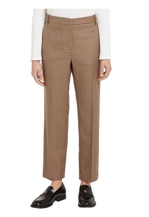 Pantalón Chocolate De Cuadros Recto Y Slim Tommy Hilfiger