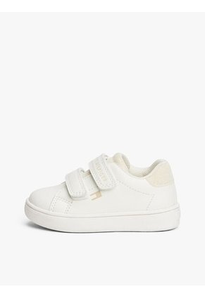 Tenis Blanco De Corte Bajo Con Cierre De Velcro Tommy Hilfiger